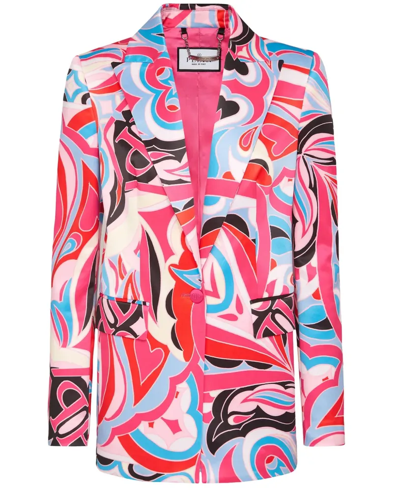 Philipp Plein Blazer mit grafischem Print - Rosa Rosa