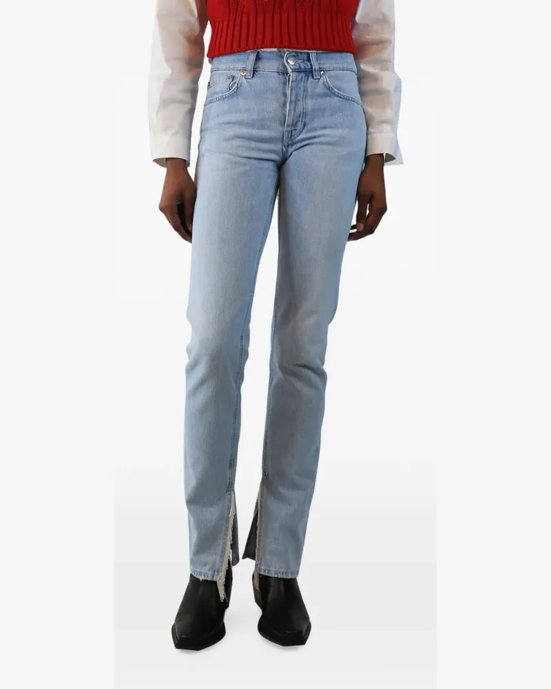 Ganni split-hem jeans - Blau Blau
