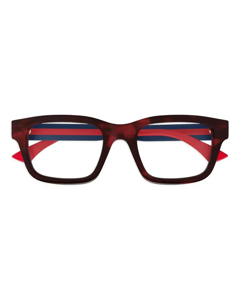 Gucci Eckige Sonnenbrille - Rot Rot