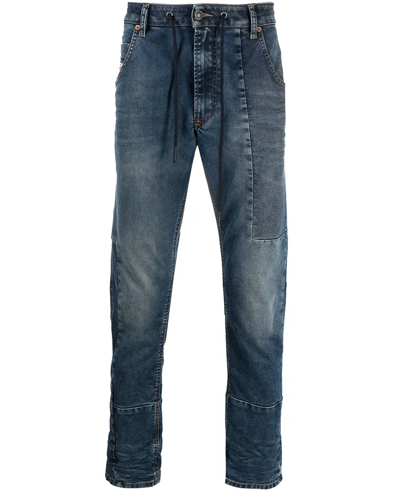 Diesel Ausgeblichene Mid-Rise-Jeans - Blau Blau
