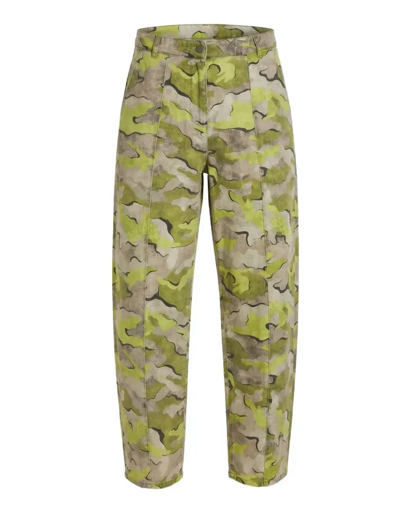 Pinko Ballonhose mit Camouflage-Print - Grün Grün