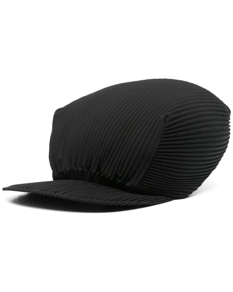 Issey Miyake Baseballkappe mit plissierter Optik - Schwarz Schwarz