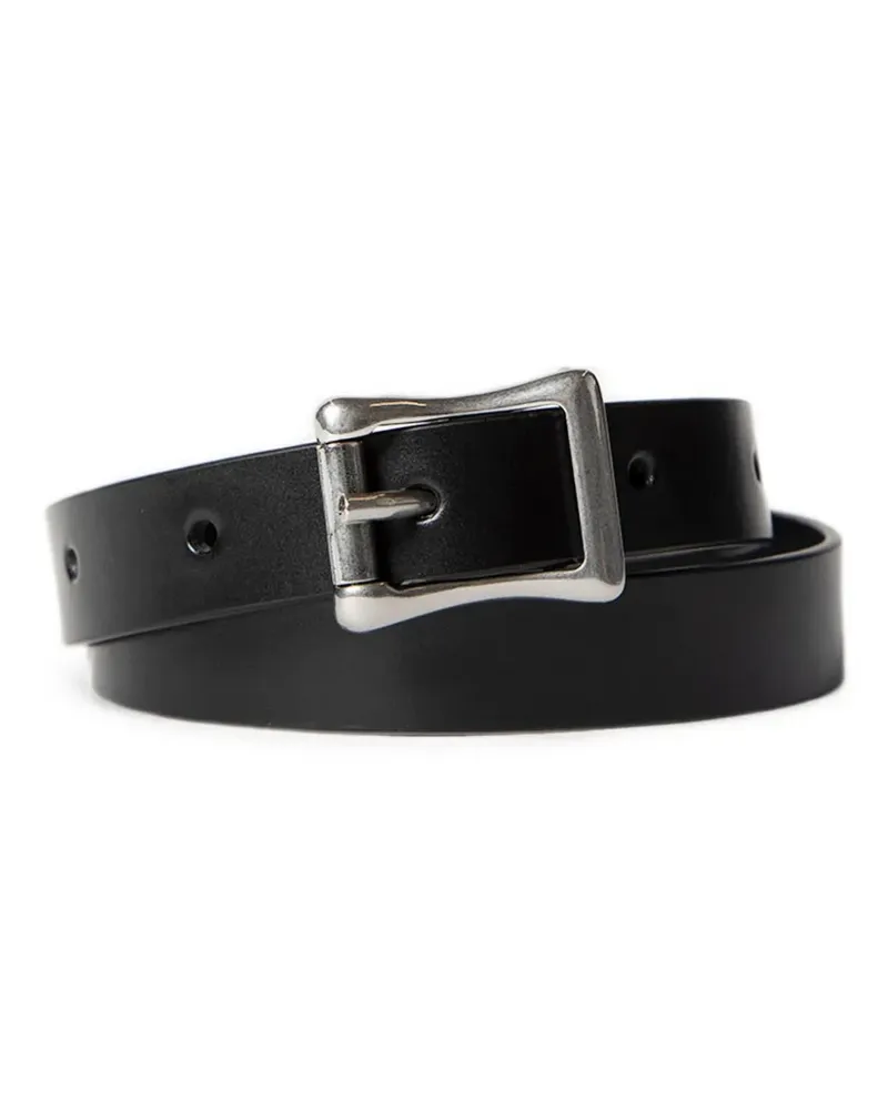 Ann Demeulemeester Lederarmband mit Schnallenverschluss - Schwarz Schwarz