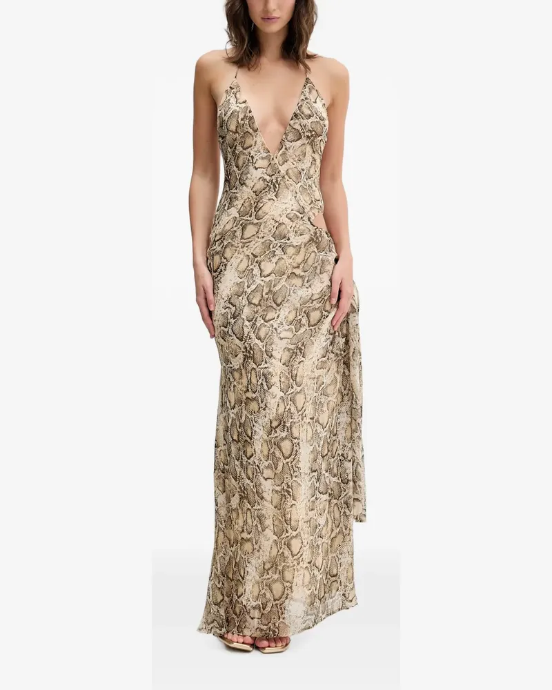 Bardot Midikleid mit Cut-Outs - Nude Nude