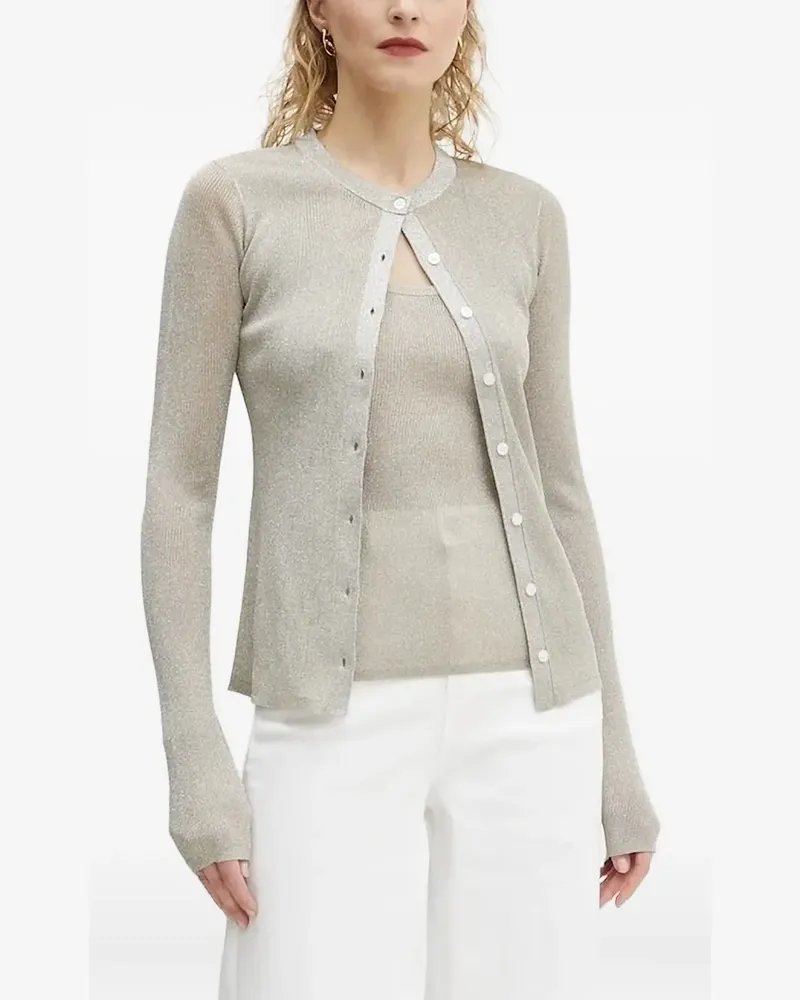 A.L.C. Geripptes Tanktop in Metallic-Strick - Nude Nude
