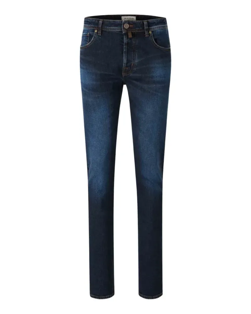 Jacob Cohën Slim-Fit-Jeans mit Tragefalten - Blau Blau