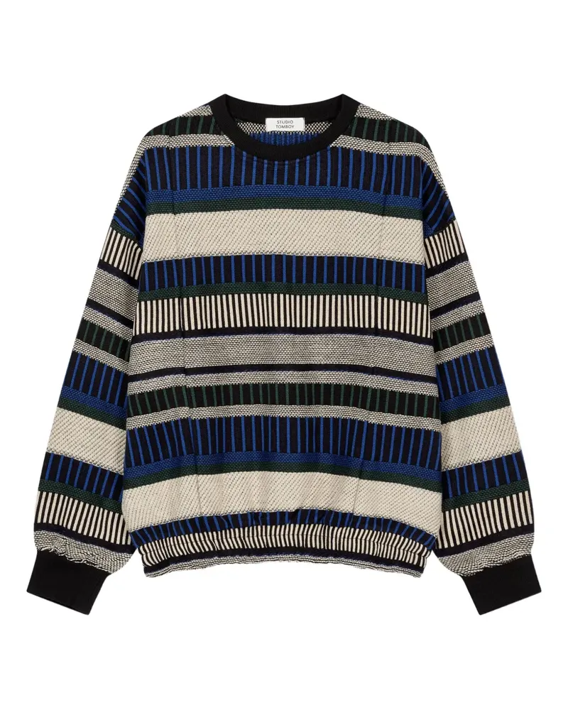 STUDIO TOMBOY Gestreifter Pullover - Schwarz Schwarz