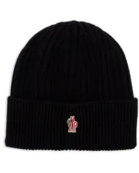 Moncler Beanie mit Logo-Applikation Schwarz