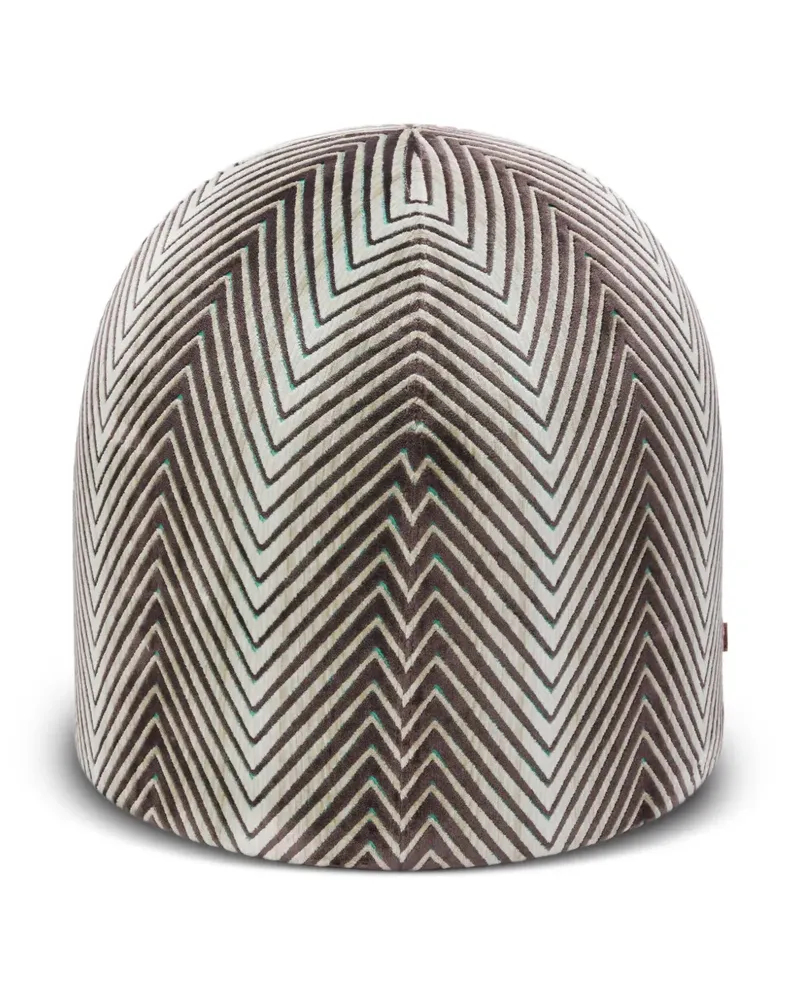 Missoni Home Samtkissen mit Zickzackmuster (50cm x 50cm) - Braun Braun