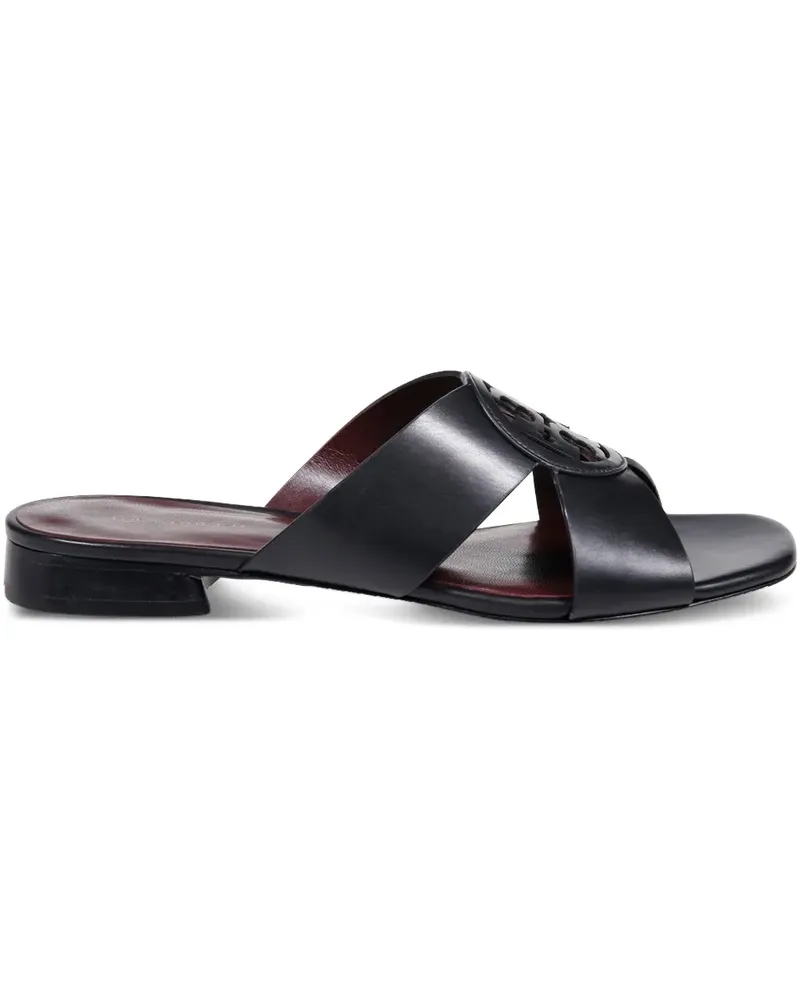 Tory Burch Miller Sandalen mit überkreuzten Riemen - Schwarz Schwarz