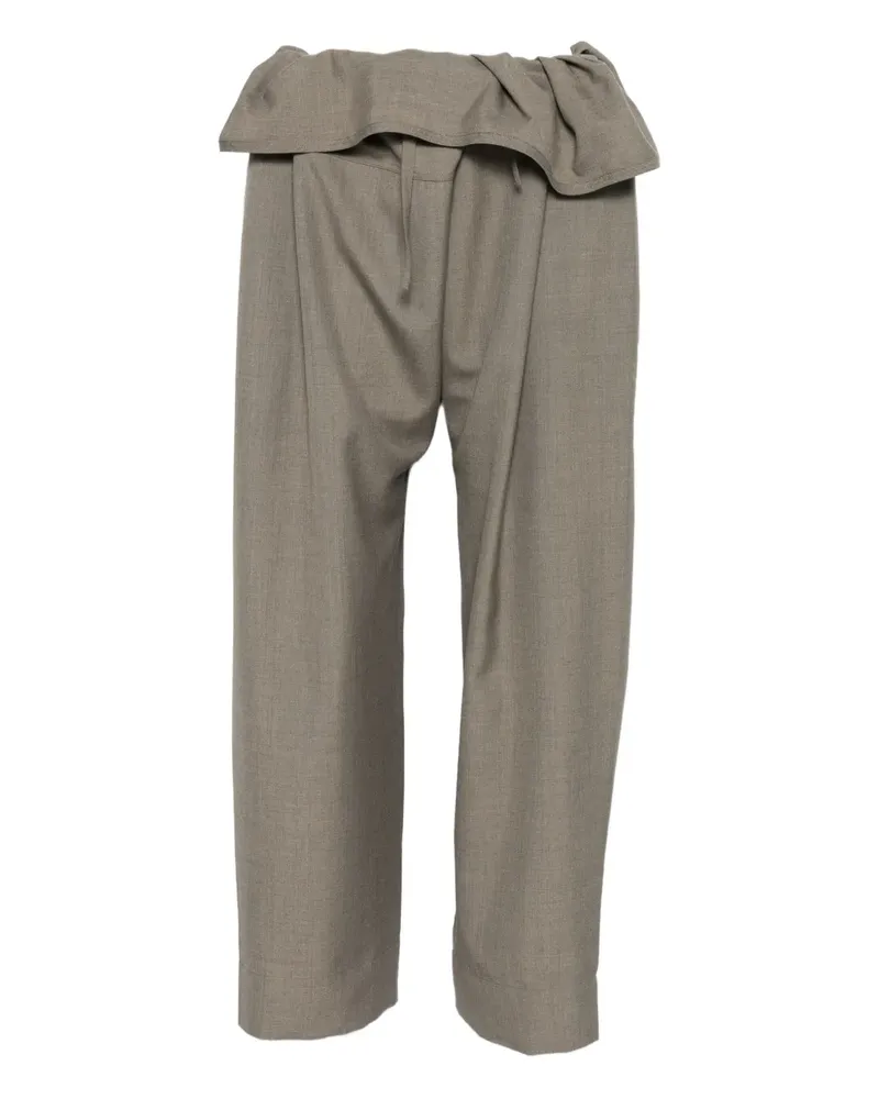 Soeur Aloe Hose mit drapiertem Bund - Grau Grau