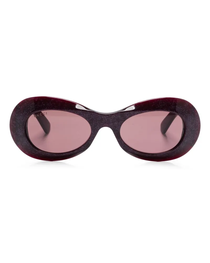 Gucci Sonnenbrille mit ovalem Gestell - Violett Violett