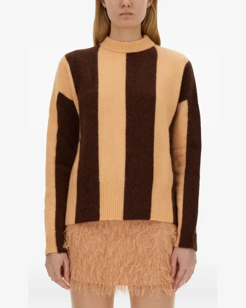 ALYSI Gestreifter Pullover - Braun Braun