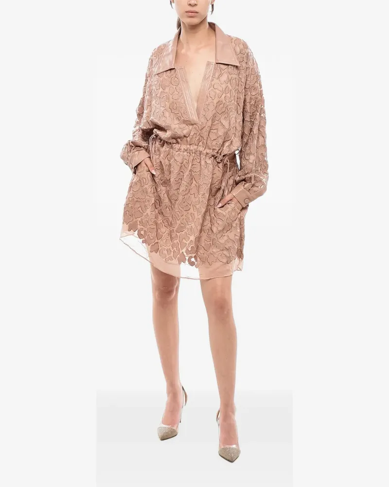 Stella McCartney animal-print mini shirt dress - Rosa Rosa