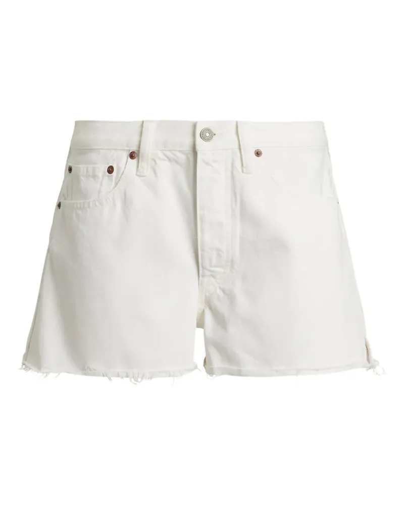 Ralph Lauren Ausgefranste Shorts mit Tasche - Weiß Weiß