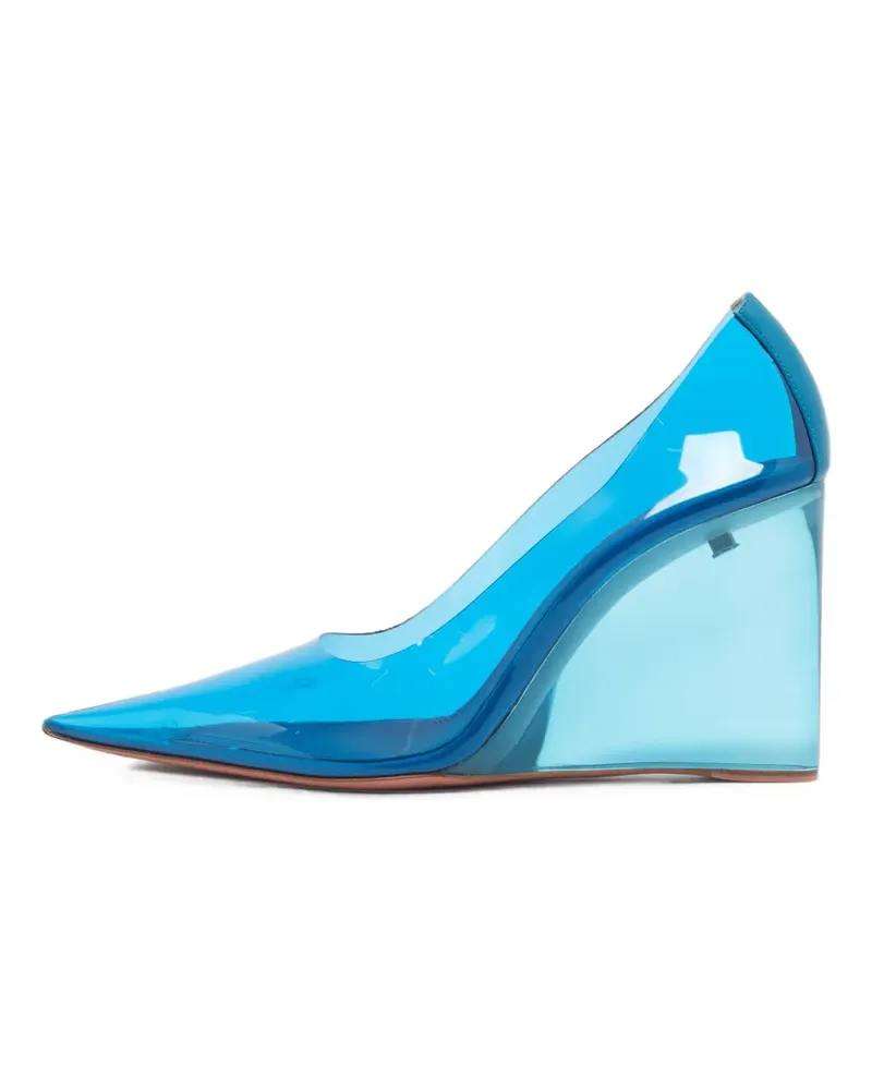 Amina Muaddi Ane Wedge-Pumps - Blau Blau
