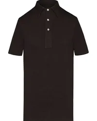 Maison Margiela Poloshirt mit klassischem Kragen Schwarz