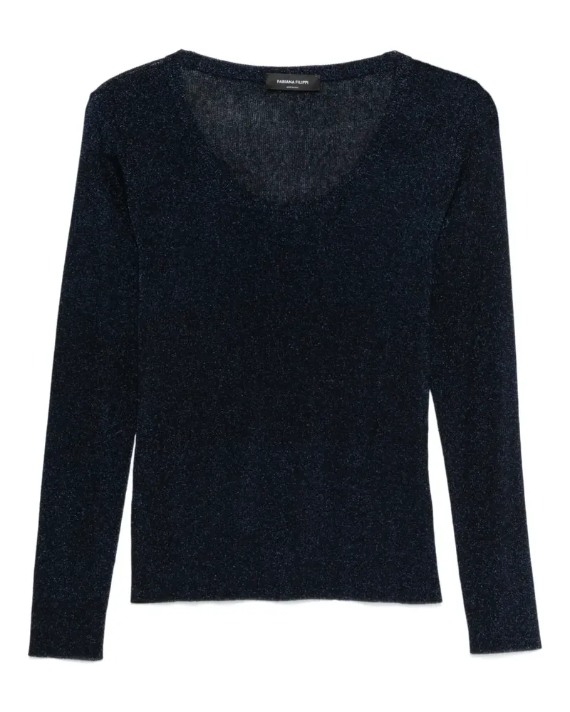 Fabiana Filippi long-sleeve top - Blau Blau