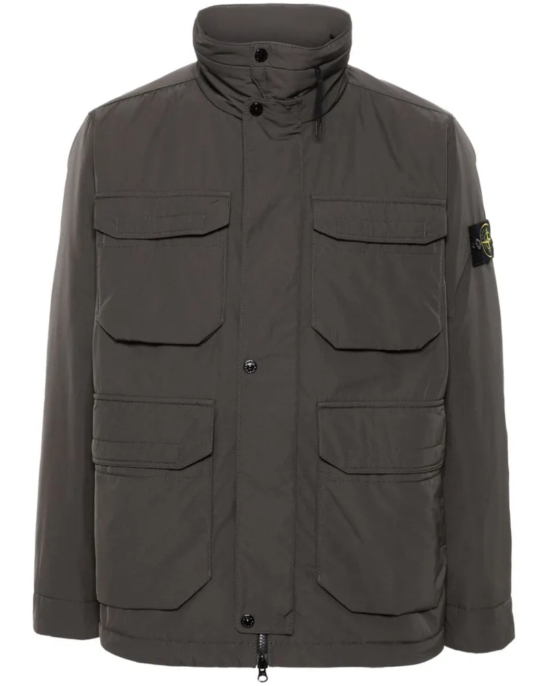 Stone Island Jacke mit Kompass-Patch - Grün Grün