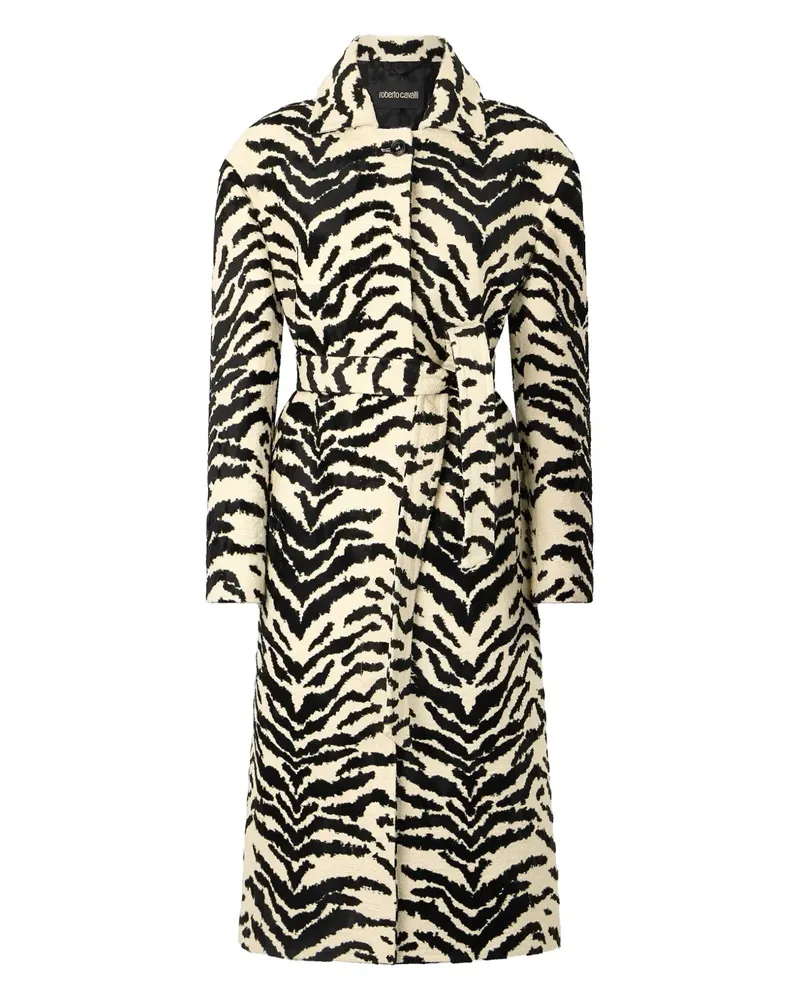 Roberto Cavalli Mantel mit Print - Weiß Weiß