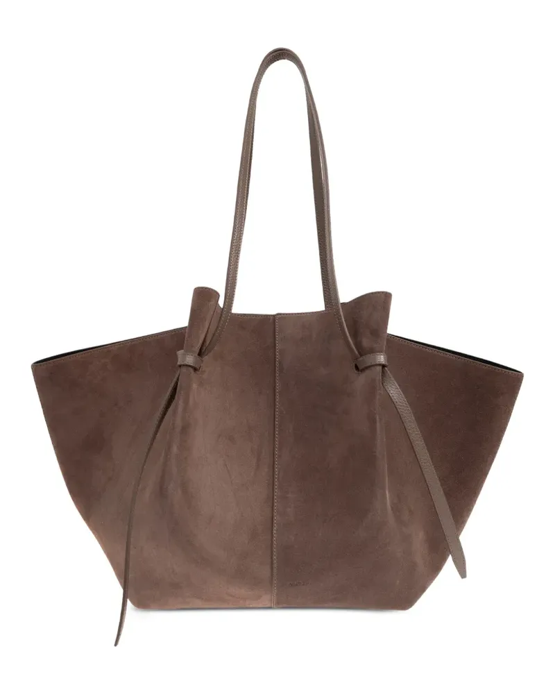 YUZEFI large Mochi leather shoulder bag - Braun Braun