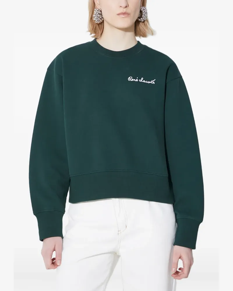 Lacoste Sweatshirt mit Signature - Grün Grün