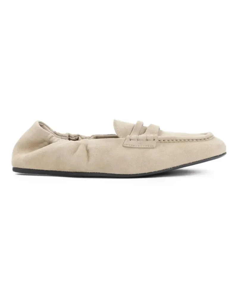 Miu Miu suede elasticated loafers - Nude Nude