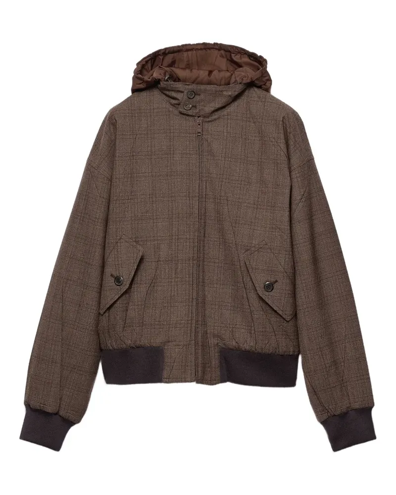 Prada Hoodie mit Klappentasche - Braun Braun