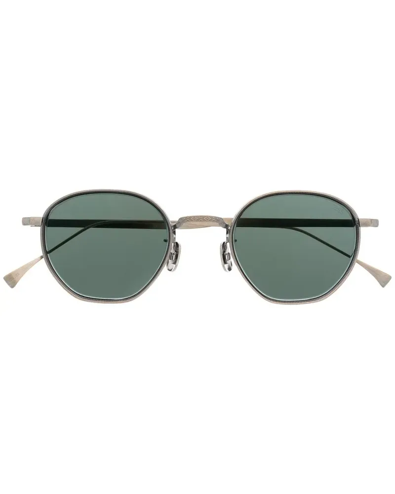 EYEVAN 7285 Runde Sonnenbrille aus Titan - Silber Silber