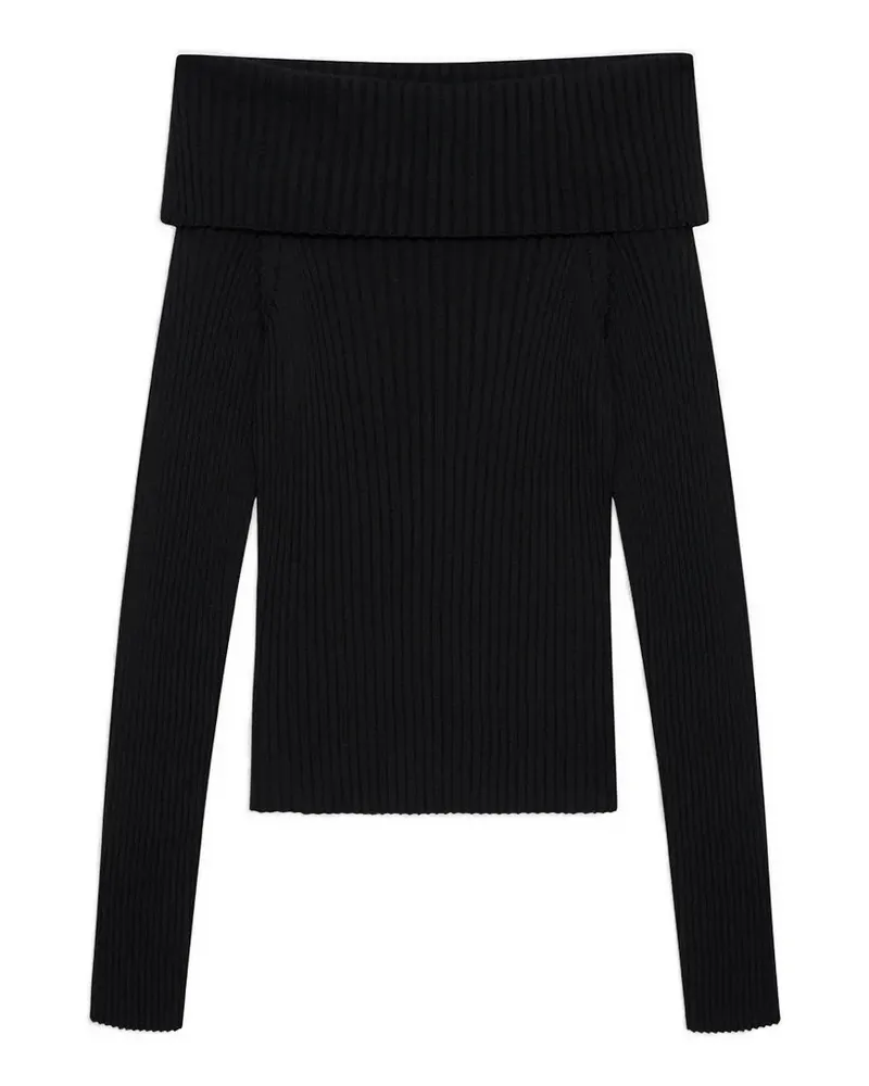 Anine Bing Schulterfreier Kira Pullover - Schwarz Schwarz