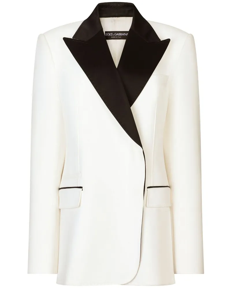 Dolce & Gabbana Blazer mit steigendem Revers - Weiß Weiß