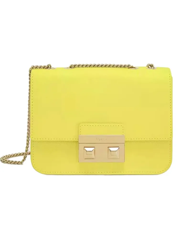 Furla Mini Bella Umhängetasche mit Kette - Grün Grün