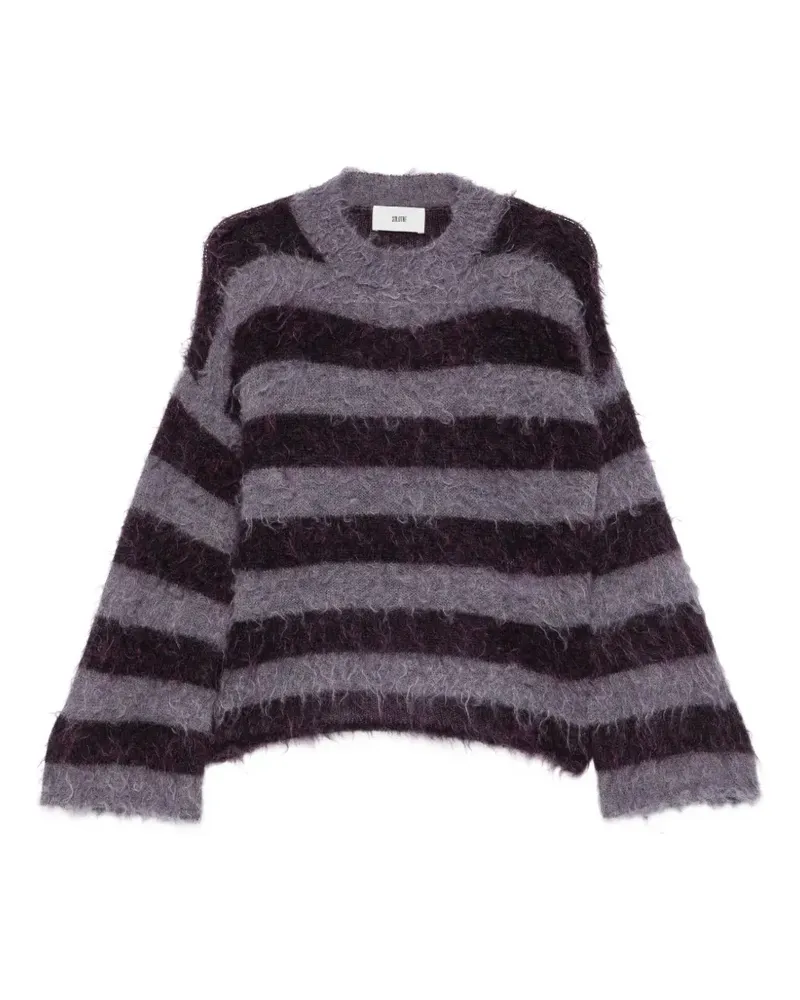 SOLOTRE Gestreifter Pullover - Violett Violett