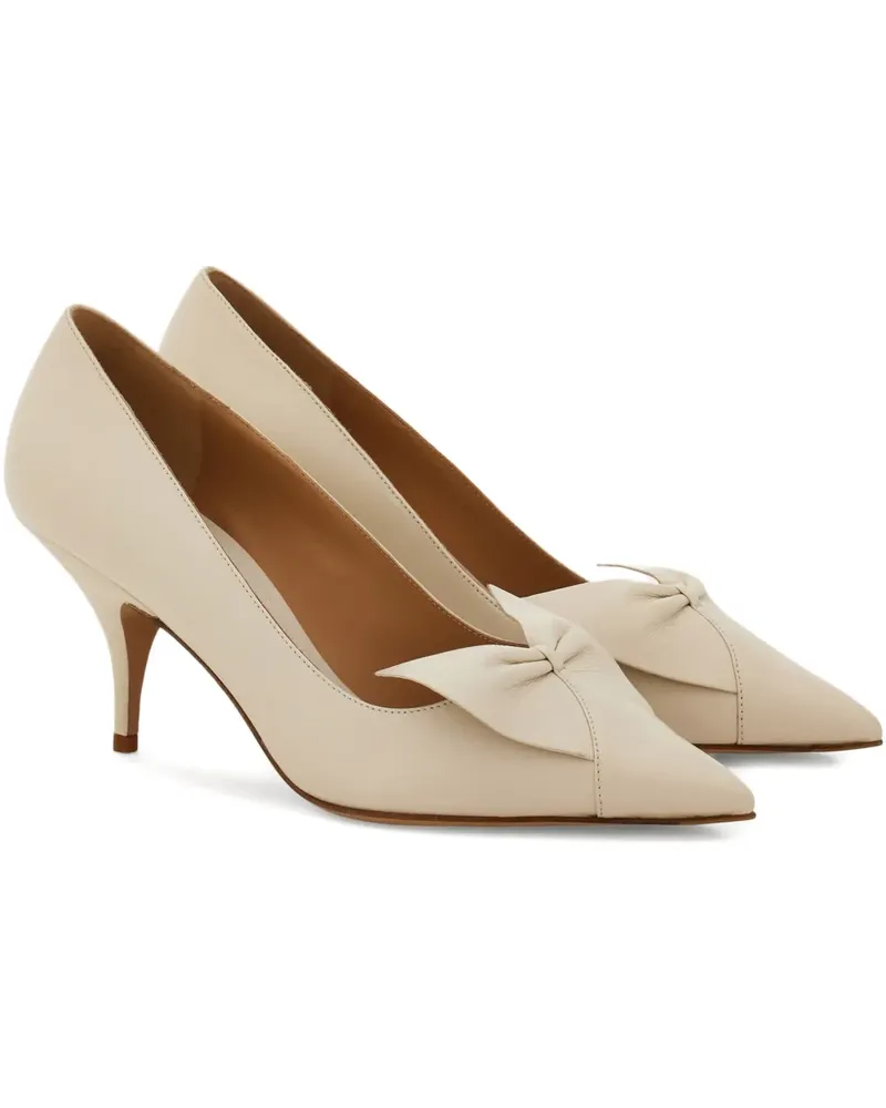 Ferragamo Bow Pumps 70mm - Weiß Weiß