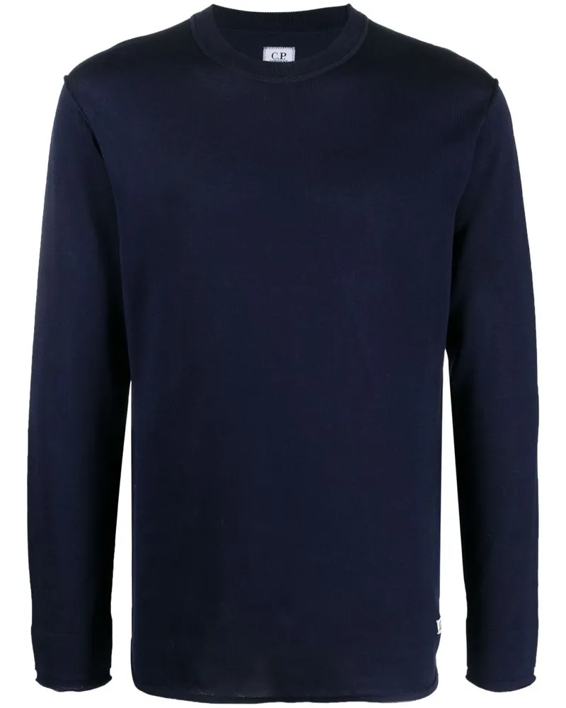 C.P. Company Pullover mit rundem Ausschnitt Blau