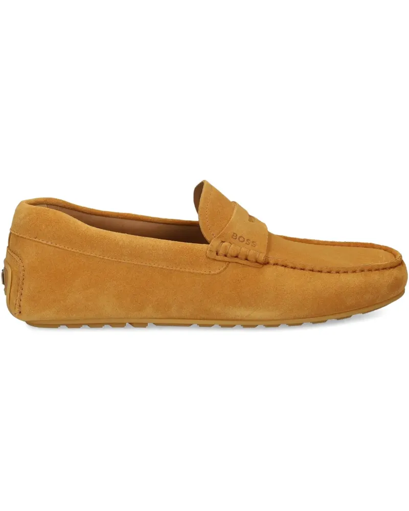 HUGO BOSS Loafer aus Wildleder - Gelb Gelb