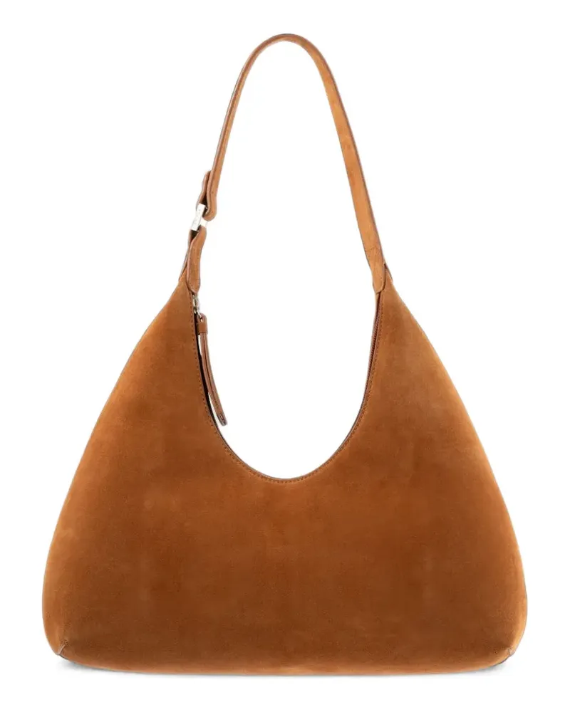 by FAR Amber suede shoulder bag - Braun Braun