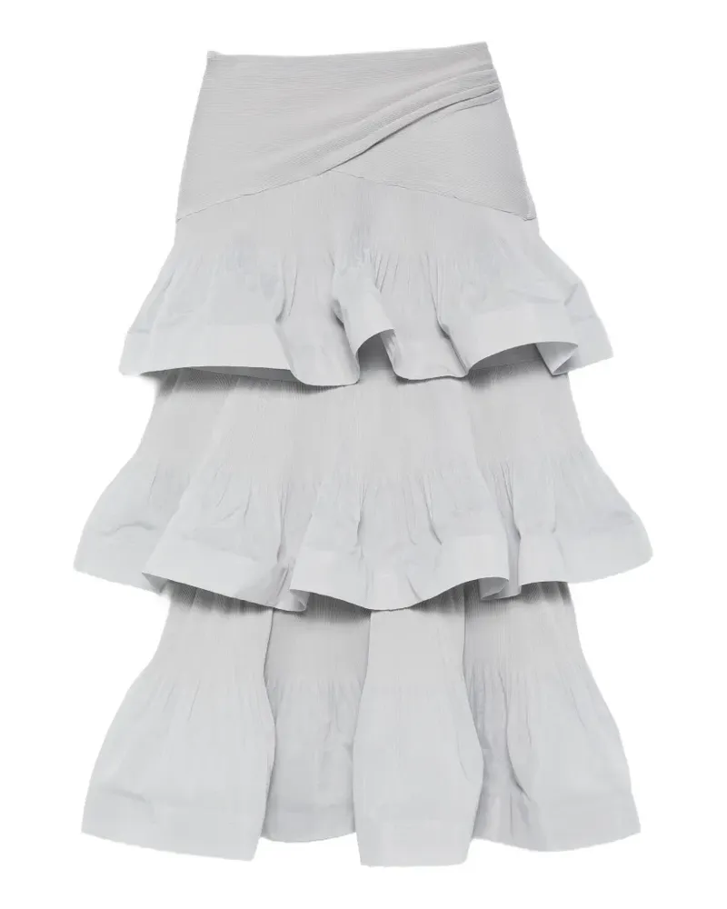 Zimmermann pleated tired midi skirt - Blau Blau