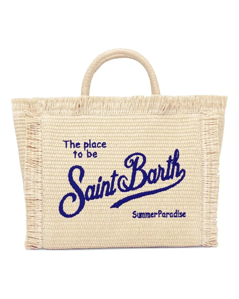 MC2 Saint Barth Colette straw-effect tote bag - Nude Nude