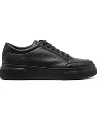 Giorgio Armani Sneakers aus strukturiertem Leder Schwarz