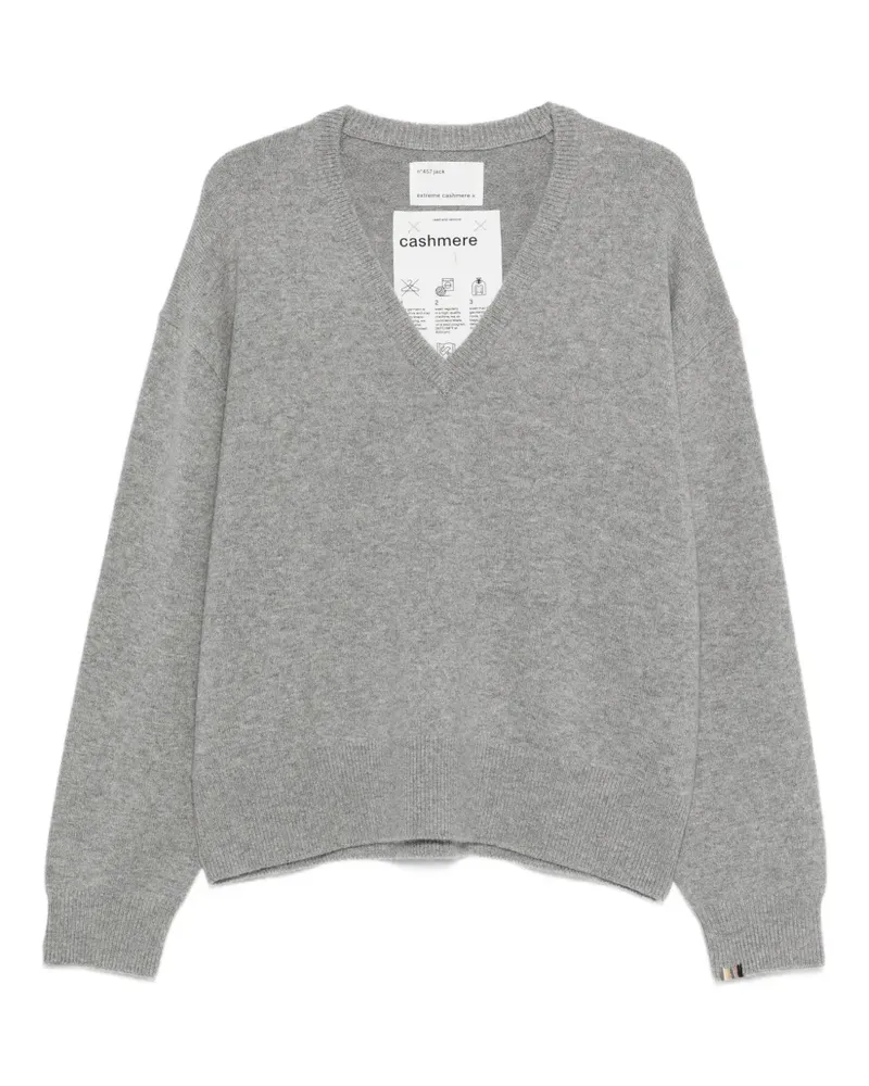 extreme cashmere Nº457 Jack sweater V-neck cashmere sweater - Grau Grau