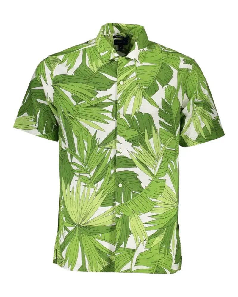Gant leaf-print cotton shirt - Grün Grün