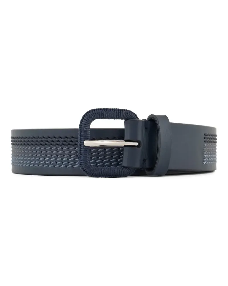 Giorgio Armani stitched buckle belt - Blau Blau