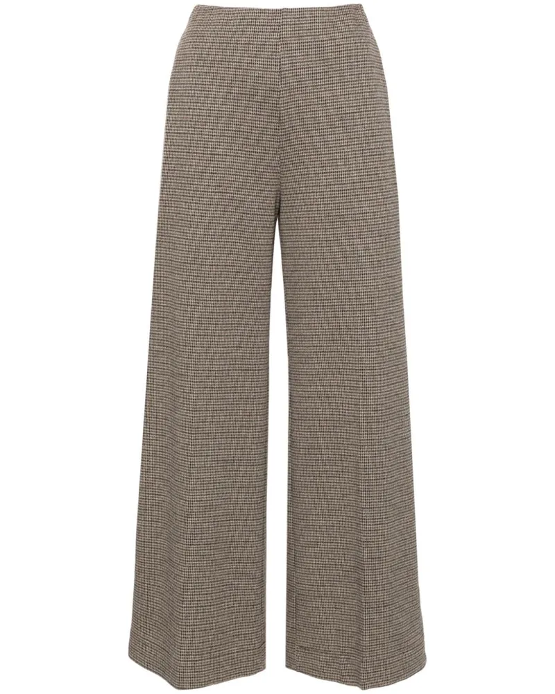Harris Wharf London Ausgestellte Hose mit Tattersall-Karo - Braun Braun