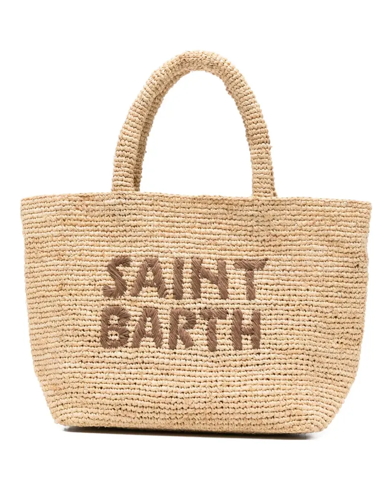 MC2 Saint Barth Logo-embroidered tote bag - Nude Nude