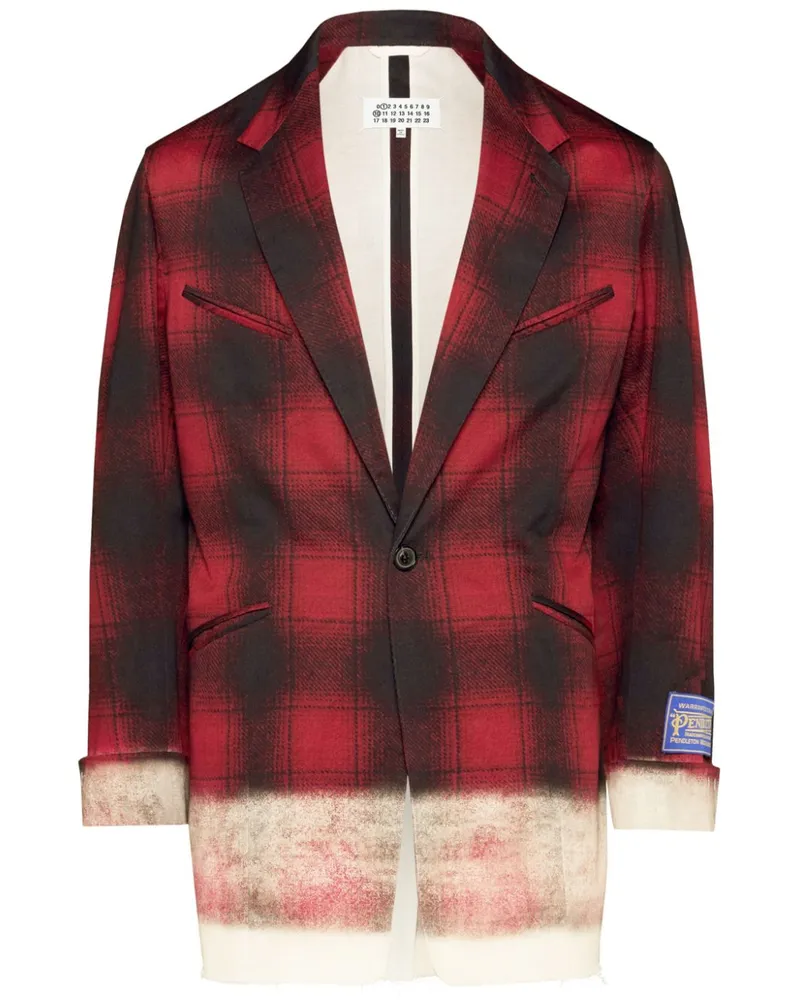 Maison Margiela Kariertes Pendleton Sakko - Rot Rot