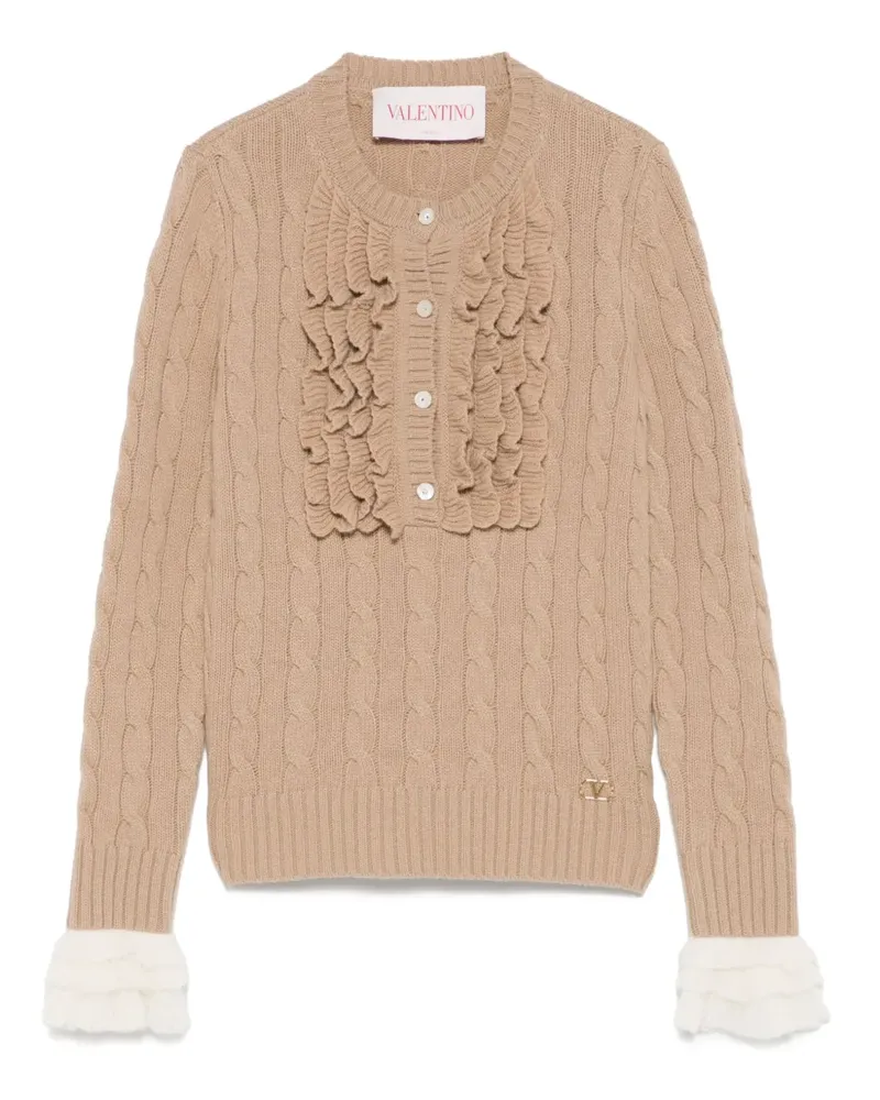 Valentino Garavani Pullover mit Zopfmuster - Braun Braun