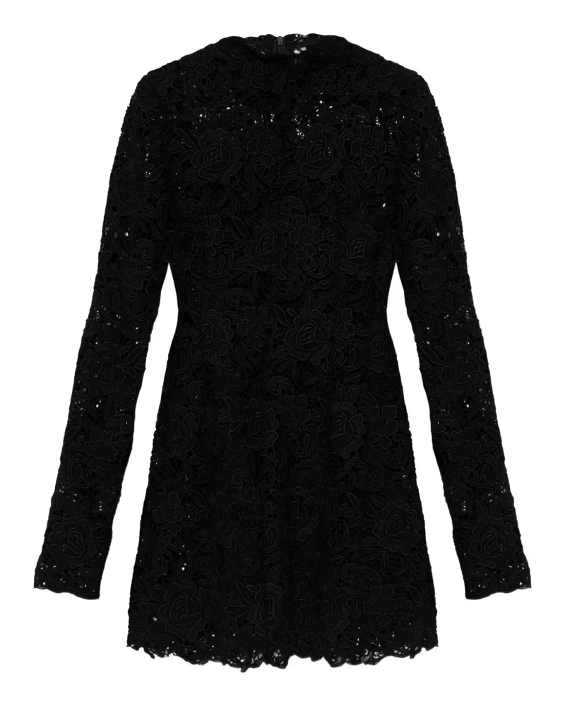 SPORTMAX Langärmeliges Tefrite Spitzenkleid - Schwarz Schwarz