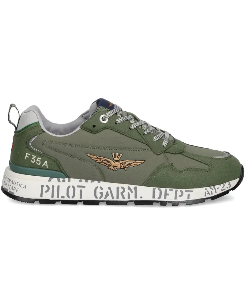 Aeronautica Militare Sneakers mit Stickerei - Grün Grün