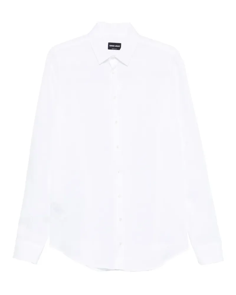 Giorgio Armani Hemd aus Leinen - Weiß Weiß